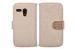 Silk Material Diamond Leather Cell Phone Case for Motorola Moto G with Credit Card Slots