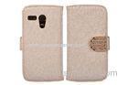 Silk Material Diamond Leather Cell Phone Case for Motorola Moto G with Credit Card Slots