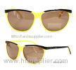 Yellow And Black Acetate Frame Sunglasses For Lady , Cat Eye Shaped