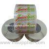 Promotional Juice Bottle Labels , Adhesive Clear PE Beverage Label For Juice Bottle