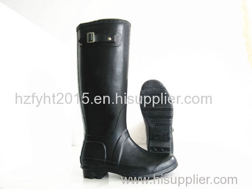 Ladies Black Wellington Boots Rubber Rain Shoes