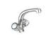 Zinc Round Handle Chromed Kitchen Sink Mixer Taps with Brass Cartridge for Tanks