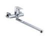 Modern Single Handle Kitchen Sink Mixer Taps with Double Holes and Round Gravity Body for Sink