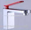 Red Color Single Lever Basin Mixer Taps Brass Robinet Hot-Cold Deck Mounted