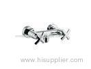 Brass Quarter Turn Cartridge Shower Mixer Taps / Cold Hot Faucets with Chromed Finish for Shower Roo