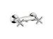 Cross Zinc Handle Shower Mixer Taps Chrome Plated , Wall Mount, Brass Body for shower