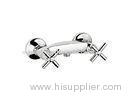 Cross Zinc Handle Shower Mixer Taps Chrome Plated , Wall Mount, Brass Body for shower