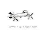 Cross Zinc Handle Shower Mixer Taps Chrome Plated , Wall Mount, Brass Body for shower