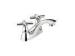 Modern Two Hole Basin Mixer Taps for commercial , Brass Cross Handle Faucet