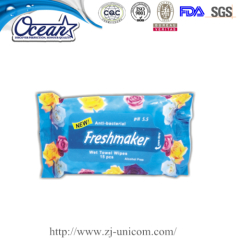 15 counts antibacterial alcohol free promotion wet wipe event promotions