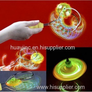 Magnetic Gyro Wheel YoYo Top Round Rail Kids Science Toy Spinning Activated Rainbow Light Flashing Effect China Wholesal