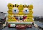 Funny Sponge Bob Commercial Inflatable Bouncers Double Zipper For Kids / Adults