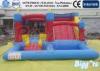 Commercial Inflatable Water Slide Bouncing Castle With A Water Pool For Kids Playing