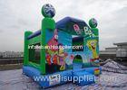 Sponge Bob Commercial Inflatable Bouncers / Green Blue Inflatable Amusement Park