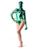 Green metallic Leotard zentai