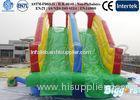 Double Lanes Inflatable Water Slides Game With Removable Swimming Pool