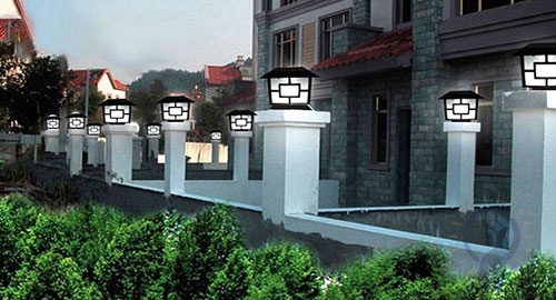 All in one solar led wall lights for garden