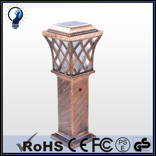 Solar gate post pillar light