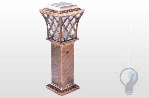 Solar gate post pillar light