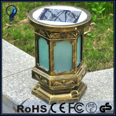 Water grain solar post lanterns