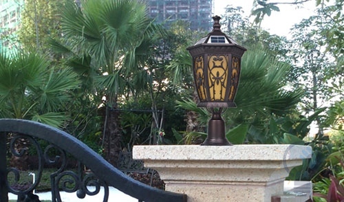Chinese style solar pillar light