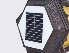 Aluminum metal LED solar wall light