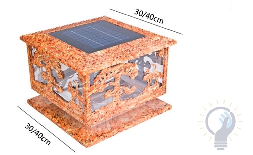 China supplier stone carving garden solar gate light
