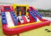 Commercial Inflatable Water Slide With Pool For Marvel The Avengers PVC Double Slide