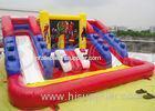 Commercial Inflatable Water Slide With Pool For Marvel The Avengers PVC Double Slide