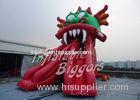 Outdoor Dragon Giant Inflatable Water Slide Red For Water Park , ASTM F963