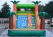 Residential EN71 Inflatable Pool Water Slide Green Jungle With Sprayers , Durable Vinyl