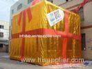OEM Golden Inflatable Advertising Gift Box Model For Parties