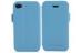 Shock Proof Blue Custom Made Leather Cell Phone Case Wallet With Magnet Clasp