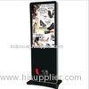 Black Floor Standing LCD Advertising Player , Library Web Based Digital Signage