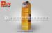 Bright Yellow Corrugated Pop Display , Three Shelves Baby Food Display Rack