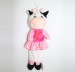 lovel plush animal cow wear skirts pencil bags