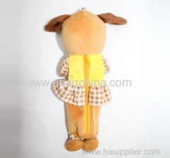 Plush animal cow wear skirts pencil bags