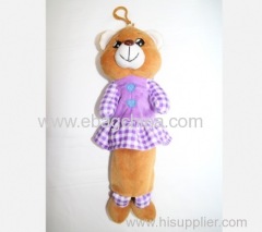 Lovely plush animal bear wear skirts pencil bags