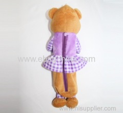 plush animal bear wear skirts pencil bags