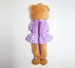 Lovely plush animal bear wear skirts pencil bags