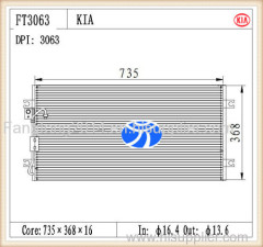 car air conditioner condesner /auto condenser for KIA