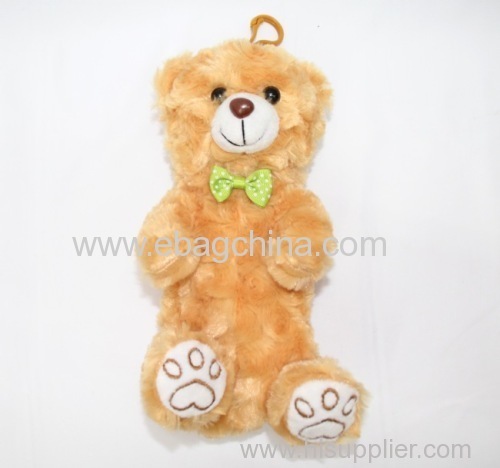 Lovely plush animal 4#bear pencil bags