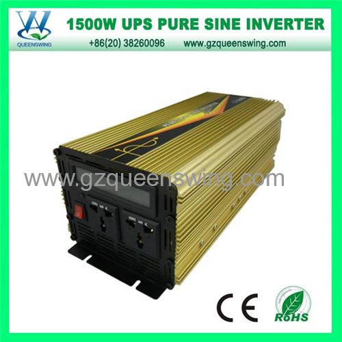 1500W UPS Pure Sine Charger Inverter with LCD Display