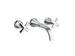 Two Handle 8" Wall Mounted Bath Taps Half Concealed Brass Water Spout