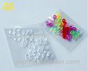 Eco - friendly Rainbow Loom Rubber Band , Colorful loom band clips