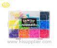 Promotional DIY Bracelet Rainbow Loom Rubber Band Kits purple / green
