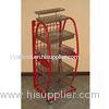 Red 6 Tier Steel Display Stands Trade Show Display Stands For Supermarket