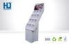 Flat packed Corrugated Cardboard Cosmetic Display Stand Varnishing Surface