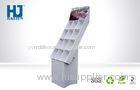 Flat packed Corrugated Cardboard Cosmetic Display Stand Varnishing Surface