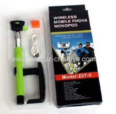 Extendable Selfie-portrait Selfie Stick with Bluetooth Wireless Remote Control Shutter